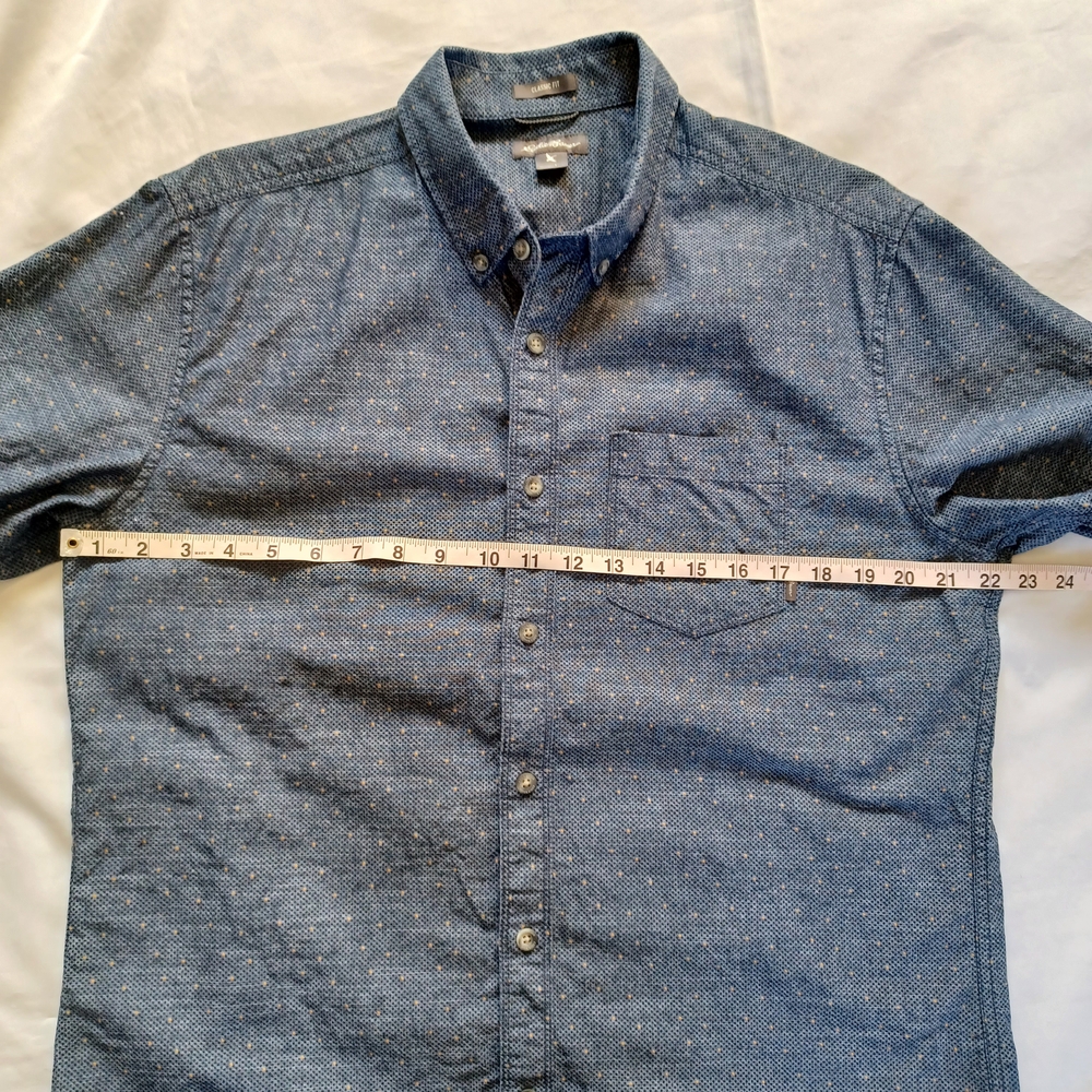 Eddie Bauer Mens Casual Button Down Shirt Classic Fit Short Sleeve Cotton Size L - Picture 6 of 9